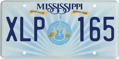 MS license plate XLP165