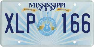 MS license plate XLP166