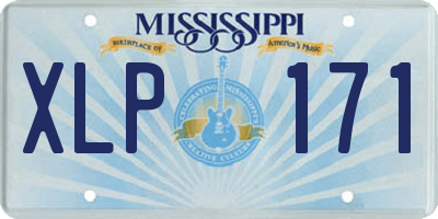 MS license plate XLP171