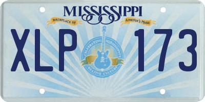MS license plate XLP173