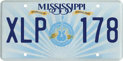 MS license plate XLP178
