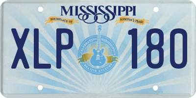 MS license plate XLP180
