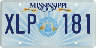 MS license plate XLP181