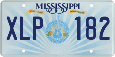 MS license plate XLP182