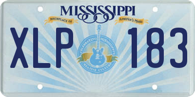 MS license plate XLP183