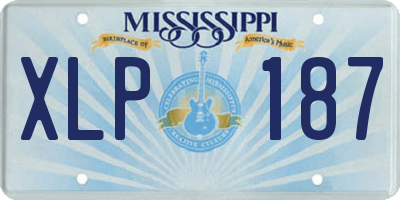 MS license plate XLP187