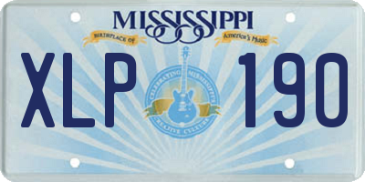 MS license plate XLP190