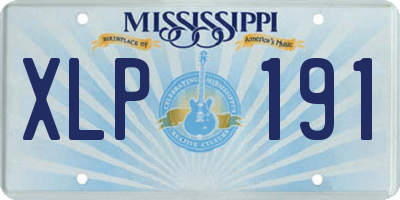MS license plate XLP191