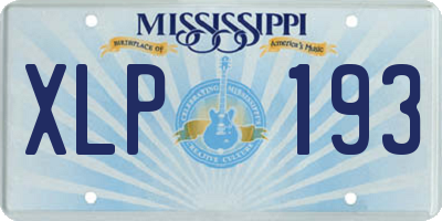 MS license plate XLP193