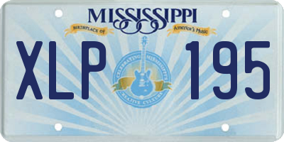 MS license plate XLP195