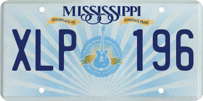 MS license plate XLP196