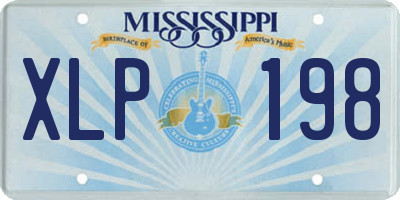 MS license plate XLP198
