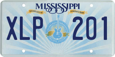 MS license plate XLP201