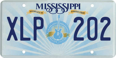 MS license plate XLP202