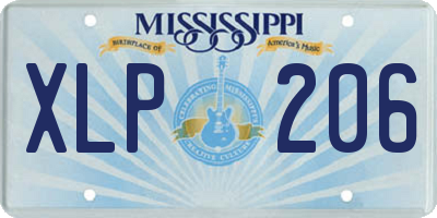 MS license plate XLP206
