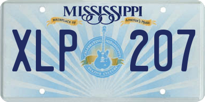 MS license plate XLP207
