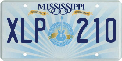 MS license plate XLP210