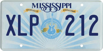MS license plate XLP212