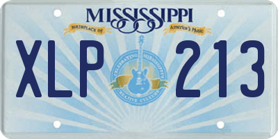 MS license plate XLP213