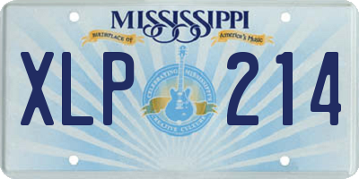 MS license plate XLP214