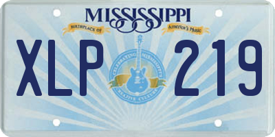 MS license plate XLP219