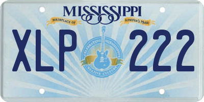 MS license plate XLP222