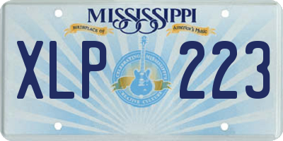 MS license plate XLP223