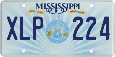 MS license plate XLP224