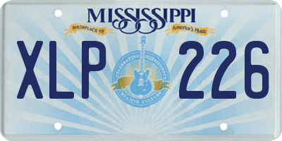 MS license plate XLP226