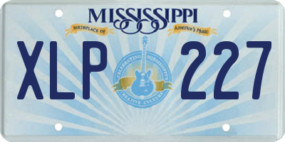 MS license plate XLP227
