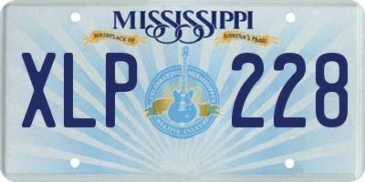 MS license plate XLP228