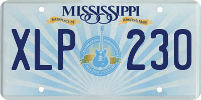 MS license plate XLP230