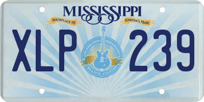 MS license plate XLP239