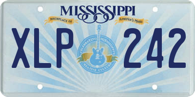 MS license plate XLP242