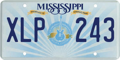 MS license plate XLP243