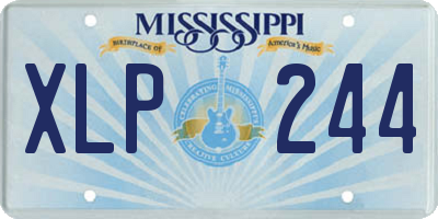 MS license plate XLP244