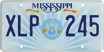 MS license plate XLP245