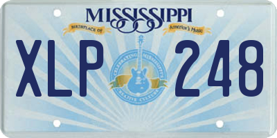MS license plate XLP248