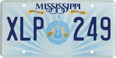 MS license plate XLP249