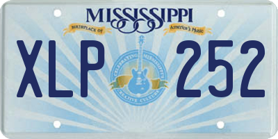 MS license plate XLP252