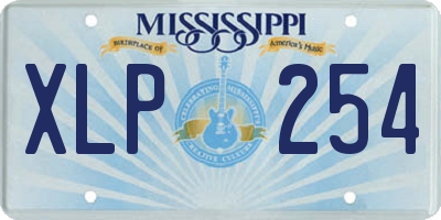 MS license plate XLP254