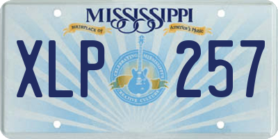 MS license plate XLP257