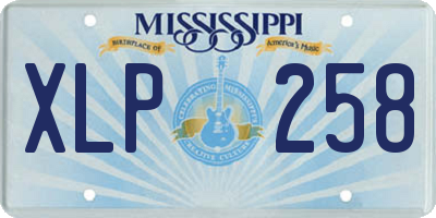 MS license plate XLP258