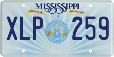 MS license plate XLP259