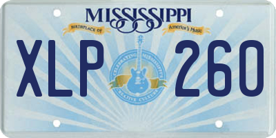 MS license plate XLP260
