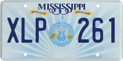 MS license plate XLP261