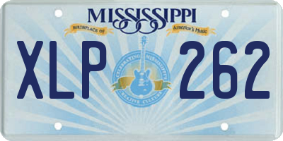 MS license plate XLP262