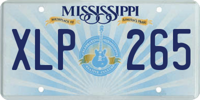 MS license plate XLP265
