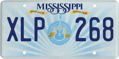 MS license plate XLP268