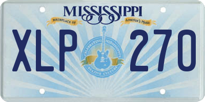 MS license plate XLP270